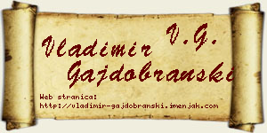 Vladimir Gajdobranski vizit kartica
